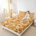 thumbnail image 4 of Erosebridal Cartoon Capybara Bed Sheets for Kids, Ice Cream Donut King Sheets, 4pcs, 4 of 5