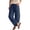 Navy, variant on Women's Sweatpants Petite Linen Lightweight Breathable Wide Leg With Pockets Sweatpants Wide Leg Pants Woman Beige L