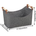 thumbnail image 2 of Felt Firewood Basket With Handles Storage Basket For Firewood Storage Fireplace Wood Bag - Q36, 2 of 4