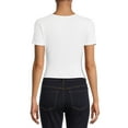 thumbnail image 3 of No Boundaries Juniors’ Ruched Fashion Top, 3 of 5