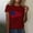Wine, variant on BRGZLK American Flag Summer T-Shirt For Women Summer Independent Day Printed Tees Casual Loose Fitting Round Neck Short Sleeved Top Black M