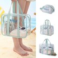 thumbnail image 2 of Travel Toiletry Bag Water Resistant Makeup Bag Cosmetic Bag Dry and Wet Separation Beach Bag Makeup Storage Bag, 2 of 8