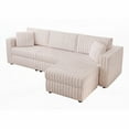 thumbnail image 4 of 106.3" Soft 3-Person Sofa with Hydraulic Lift & Washable Cushions | Bedroom Light Pink, 4 of 11
