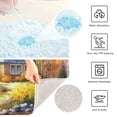 thumbnail image 4 of Toilet Rug U-Shaped Bathroom Rugs Non-Slip Soft Plush Machine Washable Contour Bath Mat Village House in Forest 24x20, 4 of 9