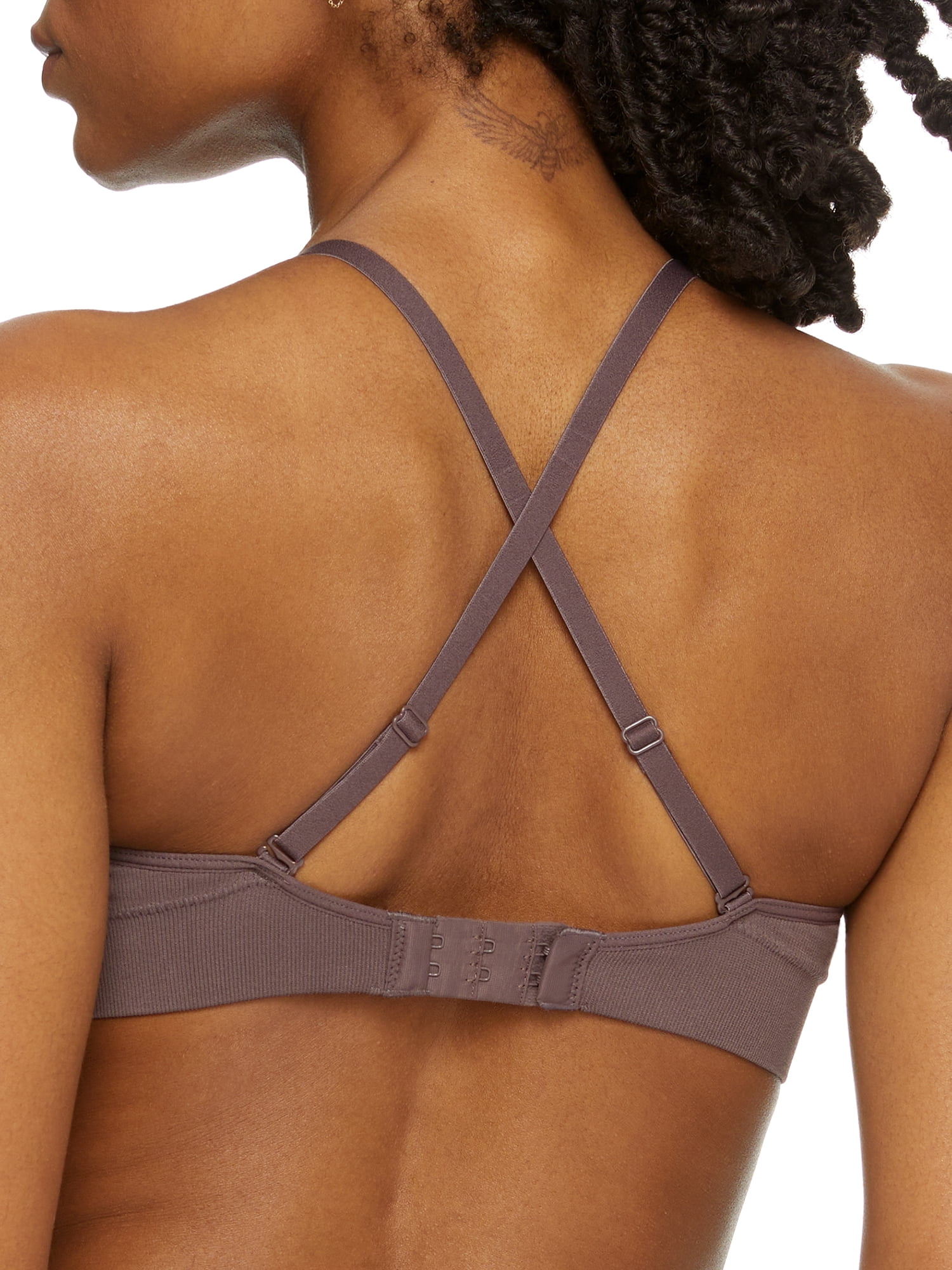 Women's Maidenform DM2303 Pure Comfort Feel Good Seamless Bralette (Sparrow Brown 2X)