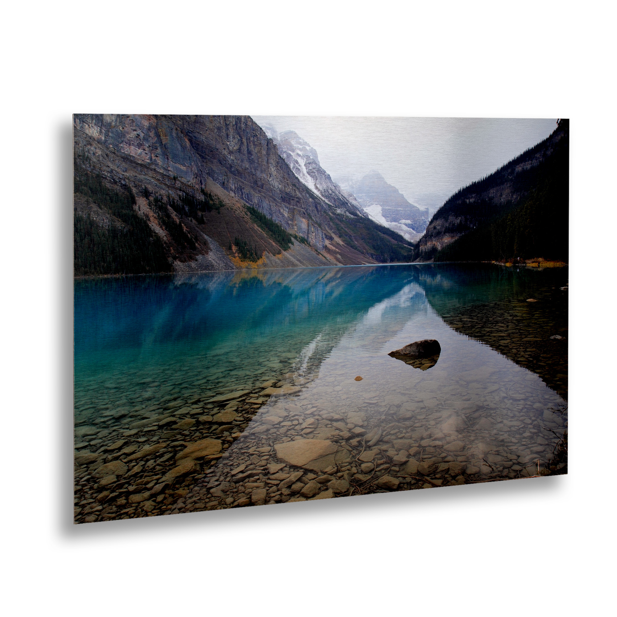 Trademark Fine Art 'Lake Louise' Brushed Aluminum Wall Art Art by Pierre Leclerc