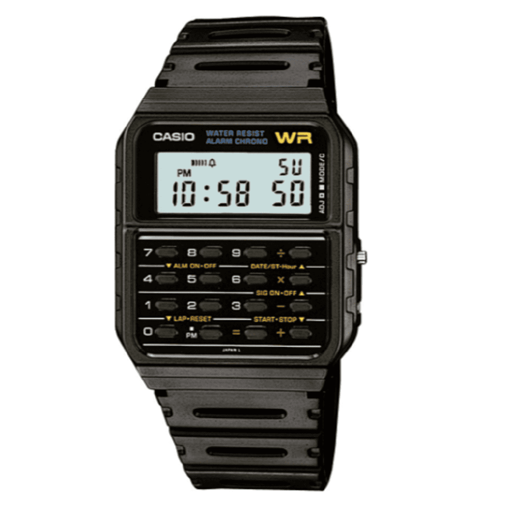 casio digital watch with calculator