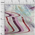 thumbnail image 2 of oneOone Viscose Chiffon Purple Fabric Abstract-Abstract Wave Dress Material Fabric Print Fabric By The Yard 42 Inch Wide, 2 of 4