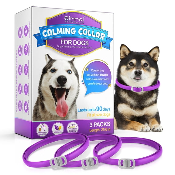 Calming Collar for Dogs, Anxiety Reducing Pheromone Collar for Dogs, Last Up to 90 Days, Adjustable, 3 Counts