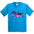 thumbnail image 3 of Inktastic African American Girl, Cape, Superhero Girl Youth T-Shirt, 3 of 5