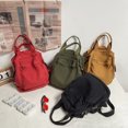 thumbnail image 2 of kurtrusly Canvas Backpack Bags Organizer Large Capacity Daypack Retro Schoolbag Causal Shopping Handbag Rucksack Tote Shoulder Bag Khaki, 2 of 9