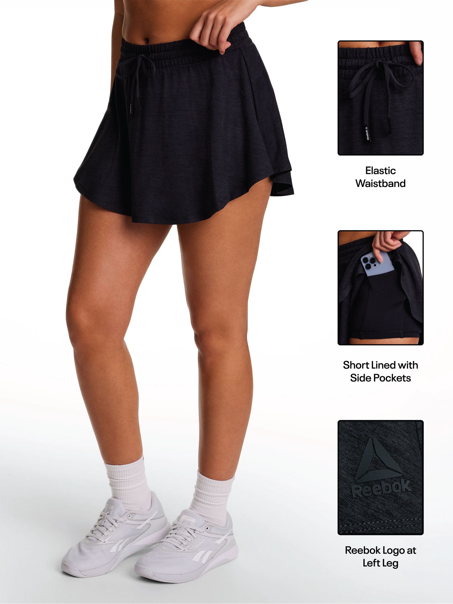 Reebok Women's and Women's Plus Legacy Soft Stretch Skort, Sizes XS - XXXL