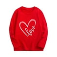 thumbnail image 2 of Atogsazn Kids Boy Girl Valentine's Day Sweatshirt Casual Crewneck Long Sleeve Shirt Summer Clothes Top 02-Red 3-4 Years, 2 of 6