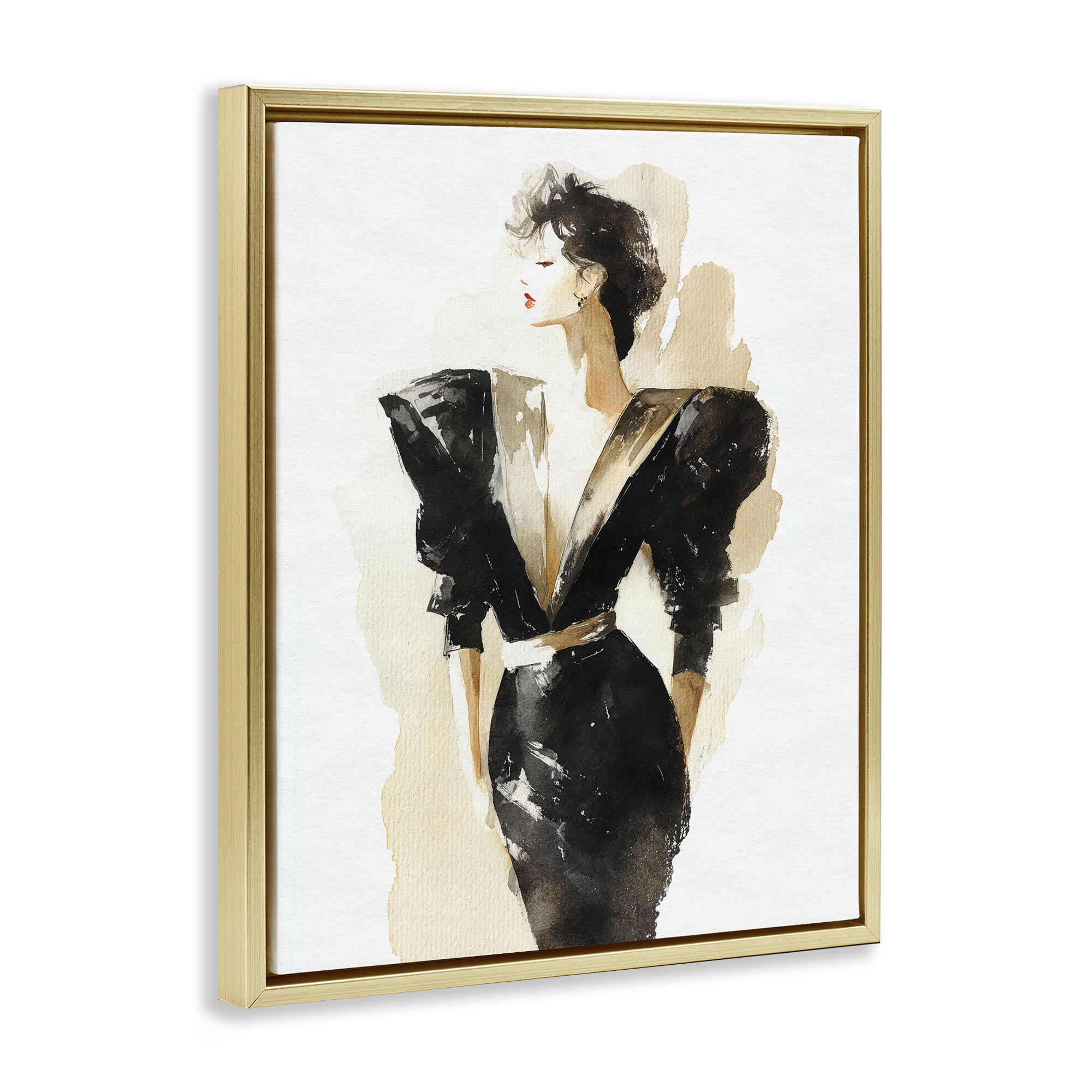 Stupell Industries Timeless Velvet Attitude Gold Framed Floater Canvas Wall Art, design by Svetlana Aleynikova