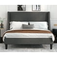 Allewie King Size Bed Frame with Fabric Upholstered Platform and