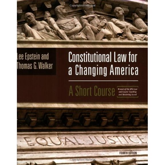 Pre-Owned Constitutional Law for a Changing America: A Short Course (Paperback) 0872896056 9780872896055