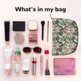 thumbnail image 3 of Lsque Palm Trees and Tropical Pattern Makeup Bag For Women - Corduroy Cosmetic Bags Aesthetic Design Ladies Tote Bag,Women's Pencil Case with Zipper, 3 of 6