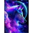 thumbnail image 1 of Pintura de diamantes 5D, pintura de diamantes de lobo de nube, bordado completo de diamantes, pintura de diamantes, kit de pintura de diamantes, kit completo de bordado de diamantes, dados, 1 of 5