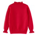 thumbnail image 4 of Qingpeng Girls Turtleneck Neck Pullover Sweaters Casual Long Sleeve Knit Ruffled Hem Tops, 4 of 4