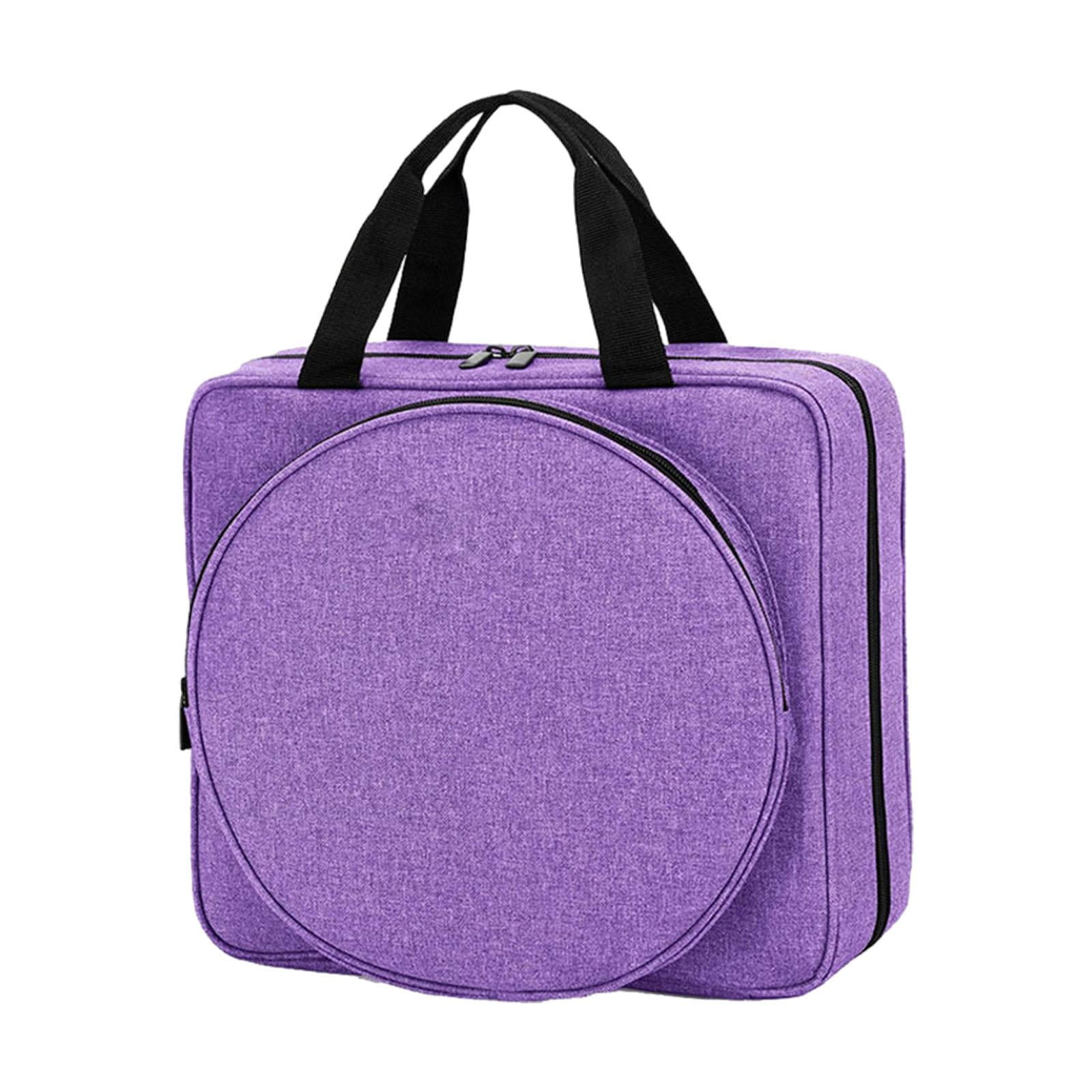 S SERENABLE Crochet Organizer Bags Knit Crochet Tools Dead Polyester Fashion Sewing Kit Storage Bag for Knitting Pencils Travel Beginners Purple