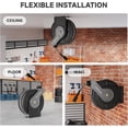thumbnail image 3 of Giraffe Tools 1/4" x 60 ft Retractable Pressure Washer Hose Reel, 4000PSI Hose, Wall/Floor Mounted, 3 of 7