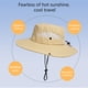 thumbnail image 4 of Gorro de visera de protección solar unisex | Sombrero de sol de pesca, senderismo, viaje de poliéster transpirable | Ajustable Plegable Wide Brim | Protección UV para exteriores | Caqui, Azul, 4 of 6