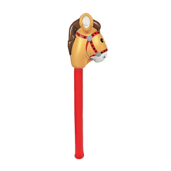 Fun Express Inflatable Stick Horse Toy - Fun Inflatable Character for Interactive Play - Ideal for Kids’ Parties Outdoor Activities and Playtime - Perfect for Encouraging Active Play - 1 Piece