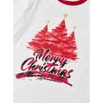 thumbnail image 6 of AceBaby Christmas Family Matching Pajamas Set, Tree and Letter Print Holiday  Sleepwear Loungewear PJs, 6 of 10