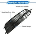 thumbnail image 7 of 1pc Car Front Right Fog Light Grill for Audi A6 C7 2011-2014 No.4G0807681D ABS Black, 7 of 7