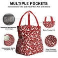 thumbnail image 3 of Red Christmas Silhouette Pattern Drawstring Lunch Bag Women - Drawstring Lunch Bag Insulated for Work Office - Stain-Resistant Large Lunchbags for Women with Multi-Pockets, 3 of 6