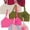 Spaghetti Strap - Love You Rabbit, variant on Girls Pack of 6 Fun Print Training Bras Top Wire-Free Non-Padded - Love You Rabbit - Medium