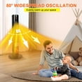thumbnail image 6 of Caynel Tower Ceramic & Flame Heater with 3D Flame and Oscillati For Home, livingroom, Black, 6 of 8