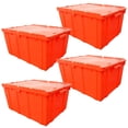 thumbnail image 1 of Cajas Organizadoras Grande Bisagras StorBox 4 Pzas 35kg 61x50x31cm Apilable Bisagras Polietileno Color Naranja., 1 of 1