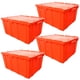 thumbnail image 1 of Cajas Organizadoras Grande Bisagras StorBox 4 Pzas 35kg 61x50x31cm Apilable Bisagras Polietileno Color Naranja., 1 of 1