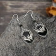 thumbnail image 2 of Nvzi -b Retro New Unique Design Style Dangle Drop Earrings for Women Ethnic Bohemian Vintage Jewelry (Black), 2 of 2