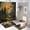style-381, variant on Shower Curtain Sets with Rugs 4 Piece Rug Toilet Lid Cover And Non-Slip U Shape Mat Halloween Pumpkins Haunted House Full Moon Waterproof Shower Curtain Happy Halloween Crazy Witches