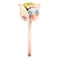 thumbnail image 3 of Three-Stone Engagement Ring for Women - 3.5ct Natural Citrine in 14K Rose Gold Promise Ring, 3 of 6