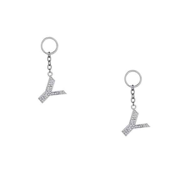 Hemoton  2 Pieces Charms Birthday Silver Keychain Bag Pendant Child