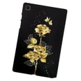 thumbnail image 3 of for Galaxy Tab A7 10.4" 2020 SM-T500 / SM-T505 Floral Pattern Case, Luxury Ultra Slim Flexible Lightweight Anti-Fingerprint Drop Protective Heat Dissipation with Soft TPU Cover, Gold Butterfly Rose, 3 of 8