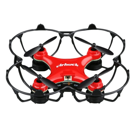 Virhuck GB202 Mini Drone 2.4GHz 4CH 6-AXIS GYRO Multicolor LED, Little Nano RTF Quadcopter with 3D Flips, Red