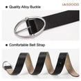 thumbnail image 6 of JASGOOD 2 Packs Leather Belts for Women Fashion Ladies Belt with Silver Buckle, 6 of 10