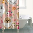 thumbnail image 4 of Pomeranian Dogs and Pioneer Flower Shower Curtain 36"x72" ,Bathroom Decorative Shower Curtains Set with 12 Hooks,Modern Waterproof Washable Shower Curtain, 4 of 6