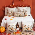 thumbnail image 6 of Fall Pillow Covers 18x18 inch Set of 2 Fall Decoration Varity Flower Leaves decor White Autumn Outdoor Pillow Cover Thanksgiving Decoration for Home Couch 119D, 6 of 6