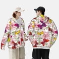 thumbnail image 4 of Balery Butterflies and Vintage Sudadera ligera de manga larga con capucha y protección solar UPF 50+ para hombre y mujer, ideal para pesca y running-3X-Large, 4 of 7