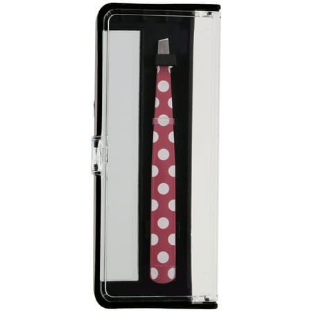 Professional Slant Tip - TRIM® Beauty Care Professional Quality Slant Tip Tweezers with Mirror Case 2 pc Pack