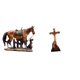 thumbnail image 1 of Adorno De Resina Con Figura De Un Elegante Caballo Y La Imagen De Jesús, Ideal Para Decorar El Hogar, La Oficina, La Sala De Estar O Como Decoración Religiosa., 1 of 8