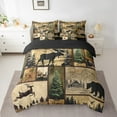 thumbnail image 2 of Erosebridal Cute Deer Bear Bedding Sets Twin Size,Jungle Animal Comforter Sets with Sheets,Retro Rustic Farmhouse Bed in a Bag Twin Size For Teens,Microfiber Bedroom Decor Reversible,7-Piece, 2 of 6