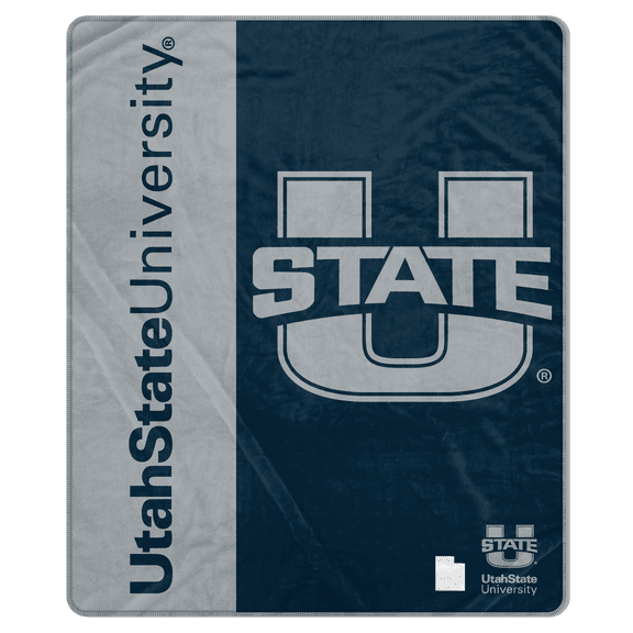 NCAA Utah State Aggies 50x60 Inch Ultra Soft Tailgate Throw