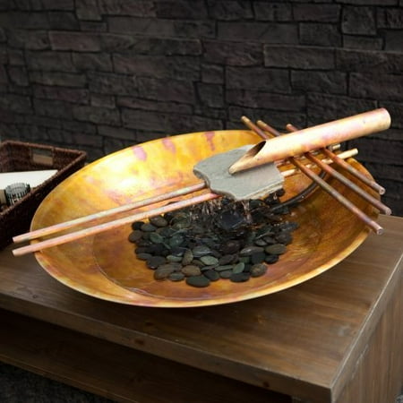 Nayer Kazemi Water Art Copper Zen Nature Bowl Tabletop Fountain Nayer Kazemi Water Art Copper Zen Nature Bowl Tabletop Fountain