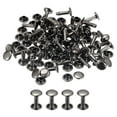 thumbnail image 1 of Unique Bargains 100 Sets Leather Rivets 8mm Double Cap Rivets 12mm Height Studs Gun-black, 1 of 5
